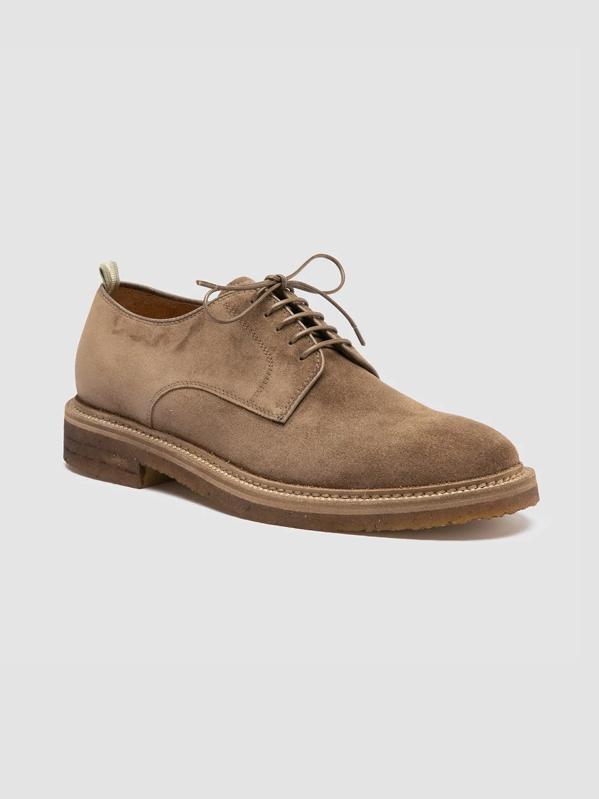 HOPKINS CREPE 115 - Brown Suede Derby Shoes