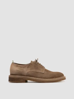 HOPKINS CREPE 115 - Brown Suede Derby Shoes