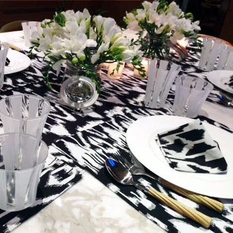 Ikat Printed Cotton Placemats with Napkins