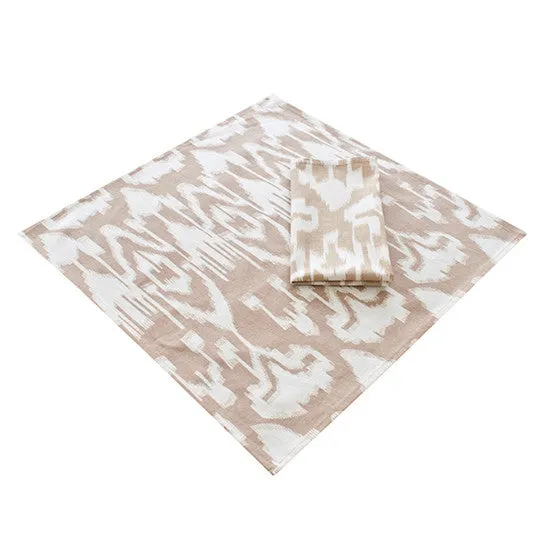 Ikat Printed Cotton Placemats with Napkins