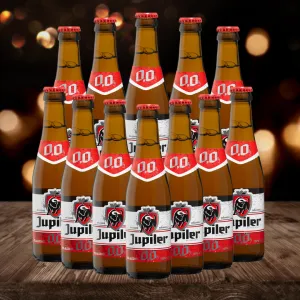 Jupiler Belgian Alcohol Free Beer 250ml Bottles - 0.0% ABV (12 Pack)