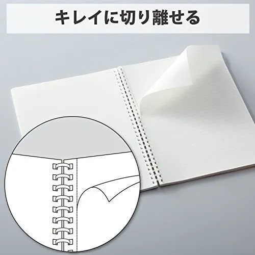 Kokuyo A5 Soft Ring BUSINESS Series BLACK 5MM GRID Notebook Sustainable Notebook | 70 Sheets SV437S5