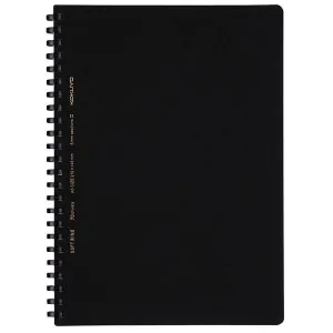 Kokuyo A5 Soft Ring BUSINESS Series BLACK 5MM GRID Notebook Sustainable Notebook | 70 Sheets SV437S5