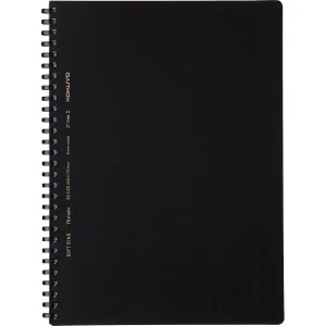 Kokuyo B5 Soft Ring BUSINESS Series BLACK 6mm Dotted Ruled Notebook Eco Friendly Notebook | 70 Sheets SV407B