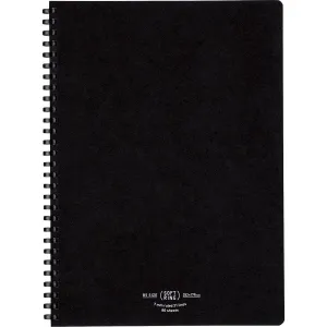 Kokuyo B5 Soft Ring NATURAL Series BLACK Notebook Dotted Line 7mm Rule Eco Friendly Notebook Sustainable Notebook | 80 Sheets SV608A