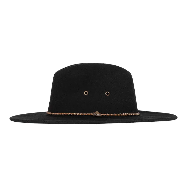 Kooringal Wide Brim Fedora Marshall - Black