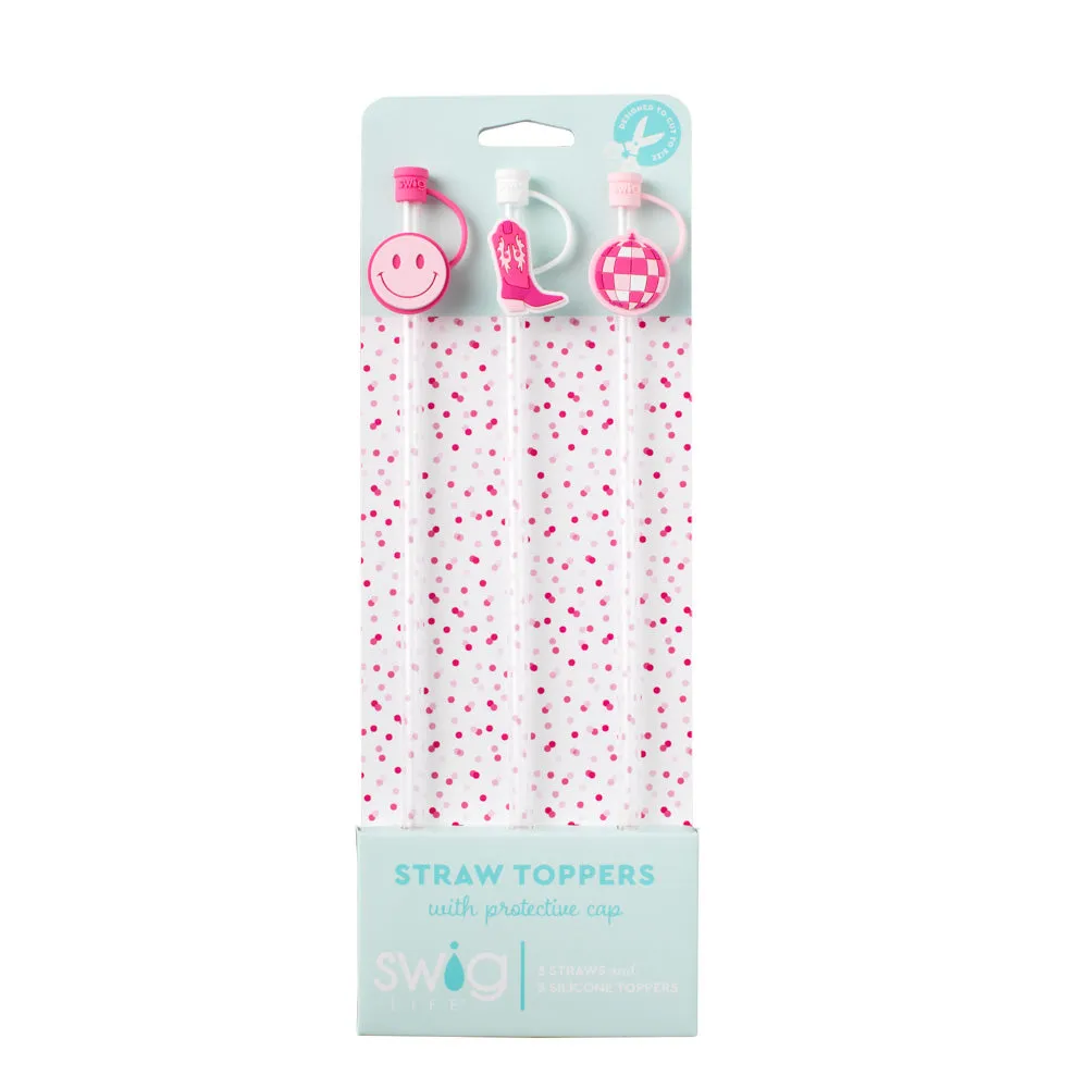 Let's Go Girls Straw Topper Set by Swig