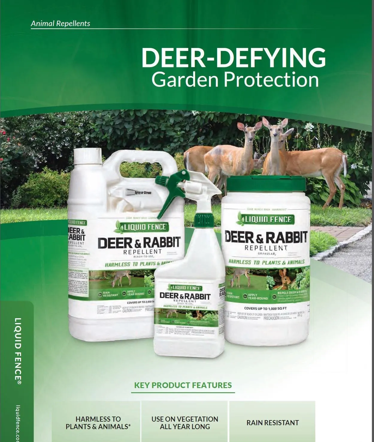 Liquid Fence Deer and Rabbit Repellent, Ready-to-Use, 1-Gallon