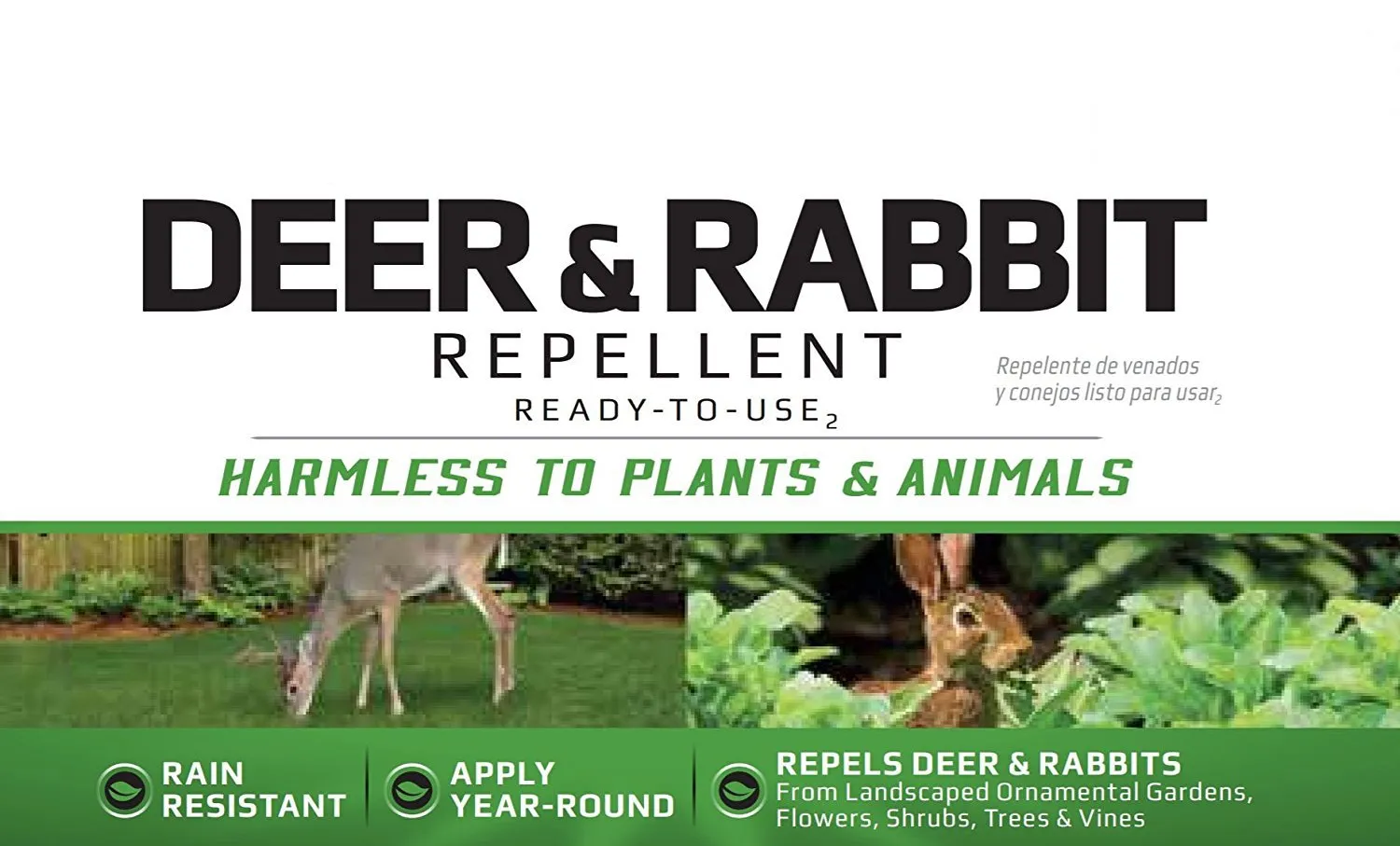 Liquid Fence Deer and Rabbit Repellent, Ready-to-Use, 1-Gallon