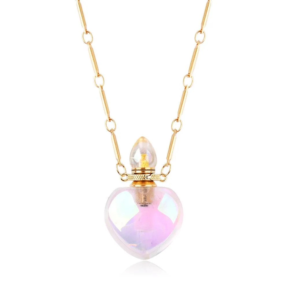 Medium Heart Perfume Bottle Necklace