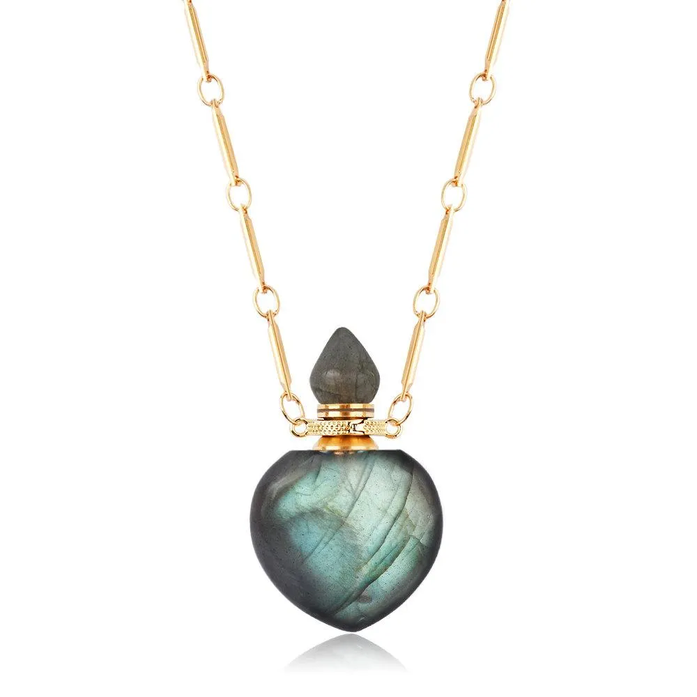 Medium Heart Perfume Bottle Necklace