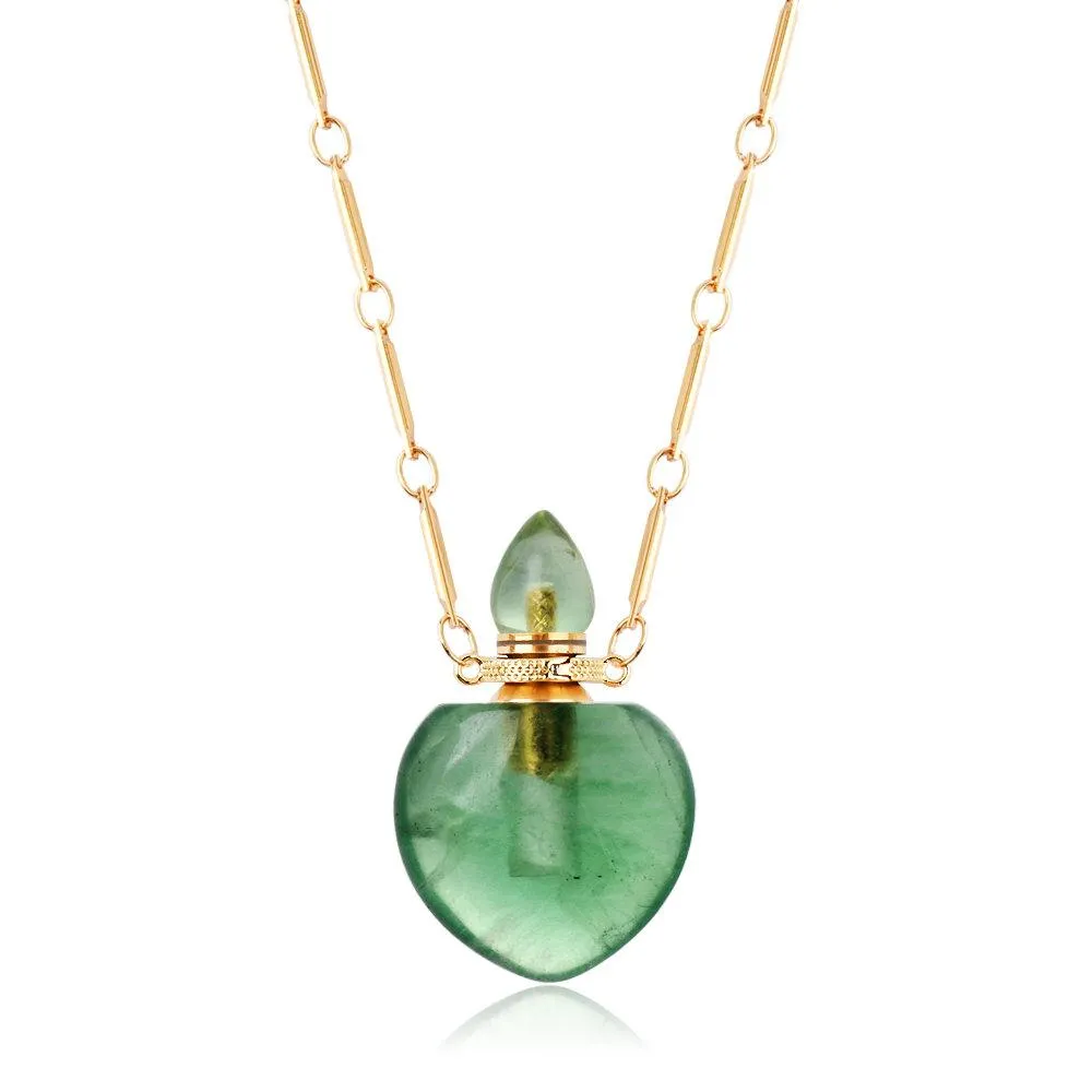 Medium Heart Perfume Bottle Necklace