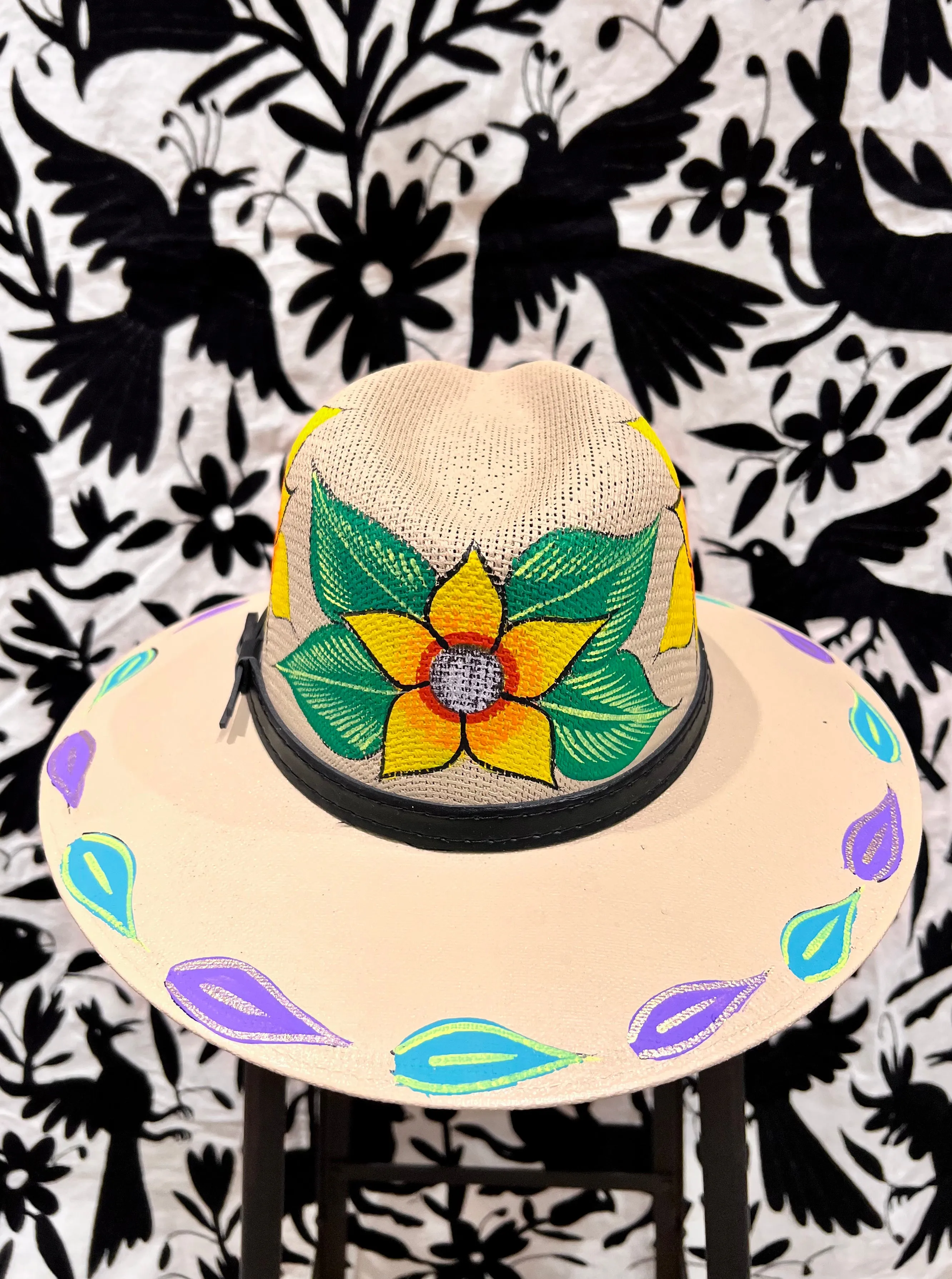 Mexican Hand Painted Sombrero — Sunflowers