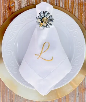 Moira Script Monogrammed Cloth Dinner Napkins - Set of 4 napkins