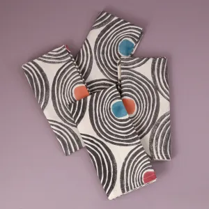 Multi Circle Cotton Napkins / 4pc