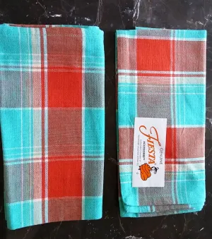 *NEW OLD STOCK - HOMER LAUGHLIN FIESTA BISTRO CHECK PLAID NAPKINS