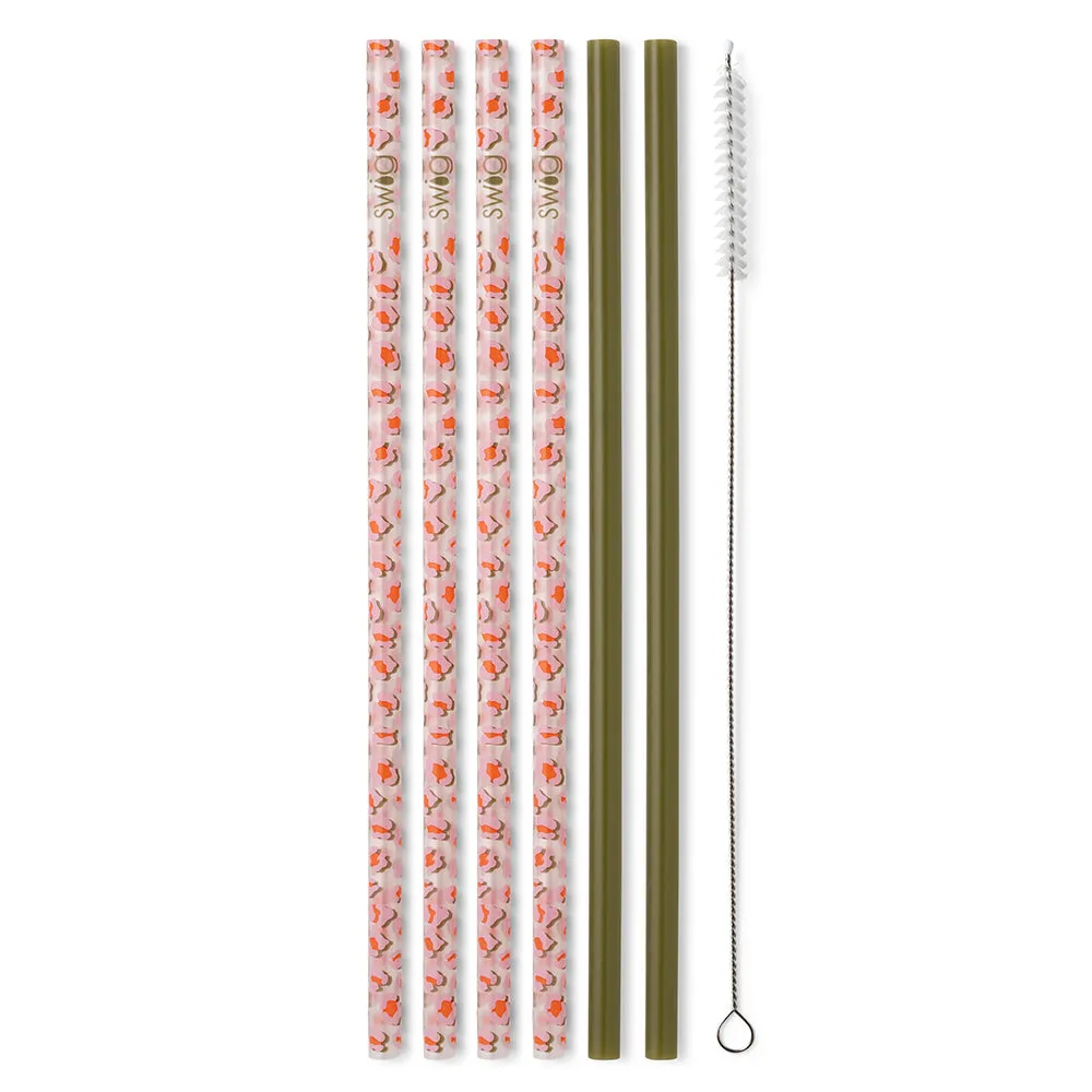 On The Prowl   Olive Reusable Straw Set