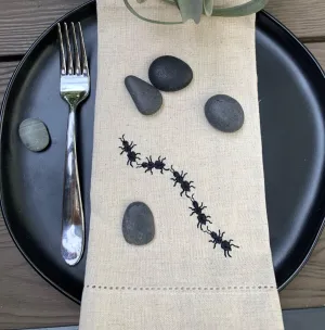 Picnic Ants Cloth Linen Blend Napkins - Set of 4 napkins