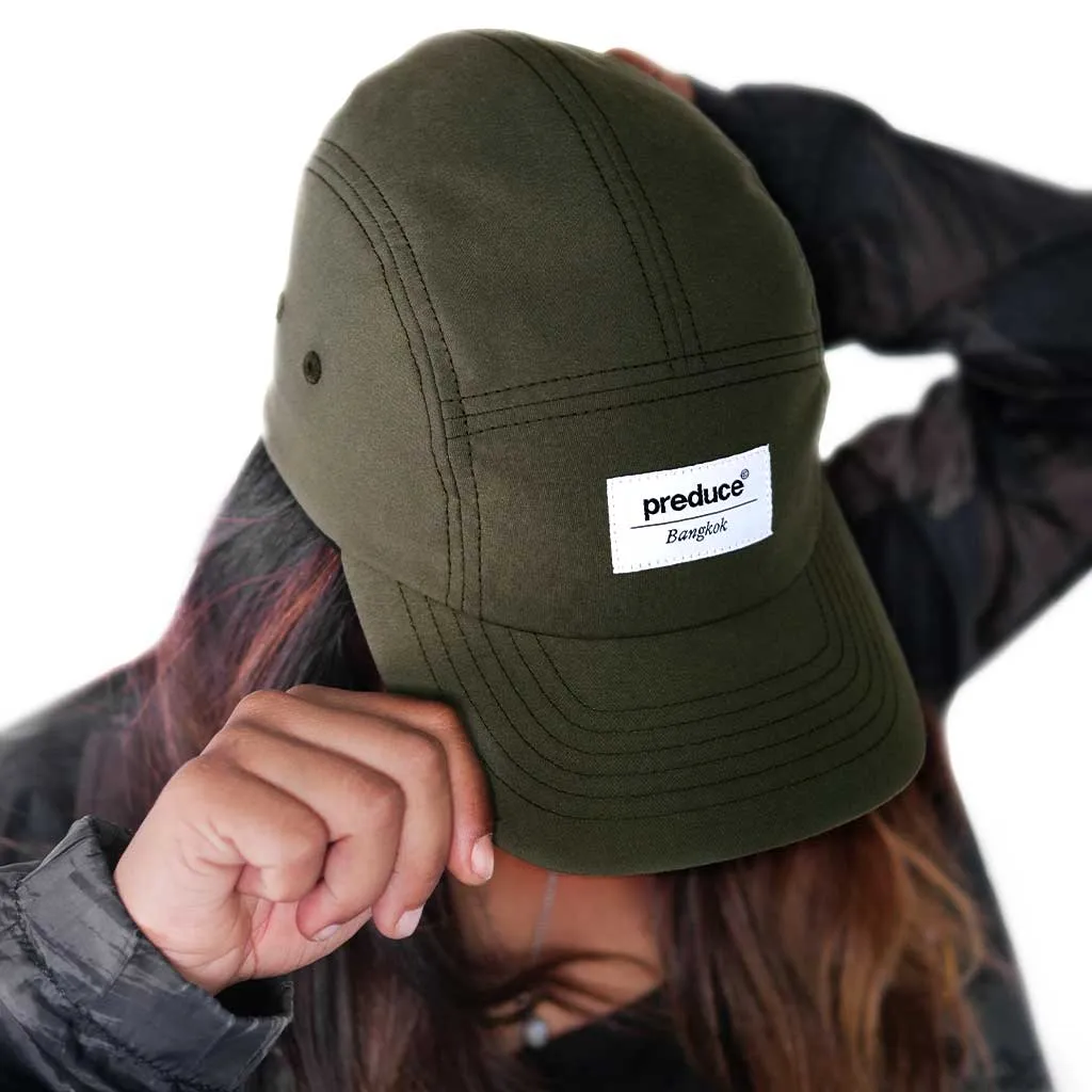 Preduce Bangkok Label Racer Hat Deep Military Green/Grey