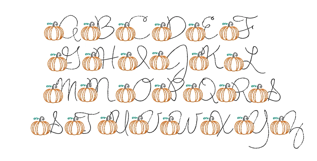 Pumpkin Monogrammed Cloth Dinner Napkins - Set of 4 napkins