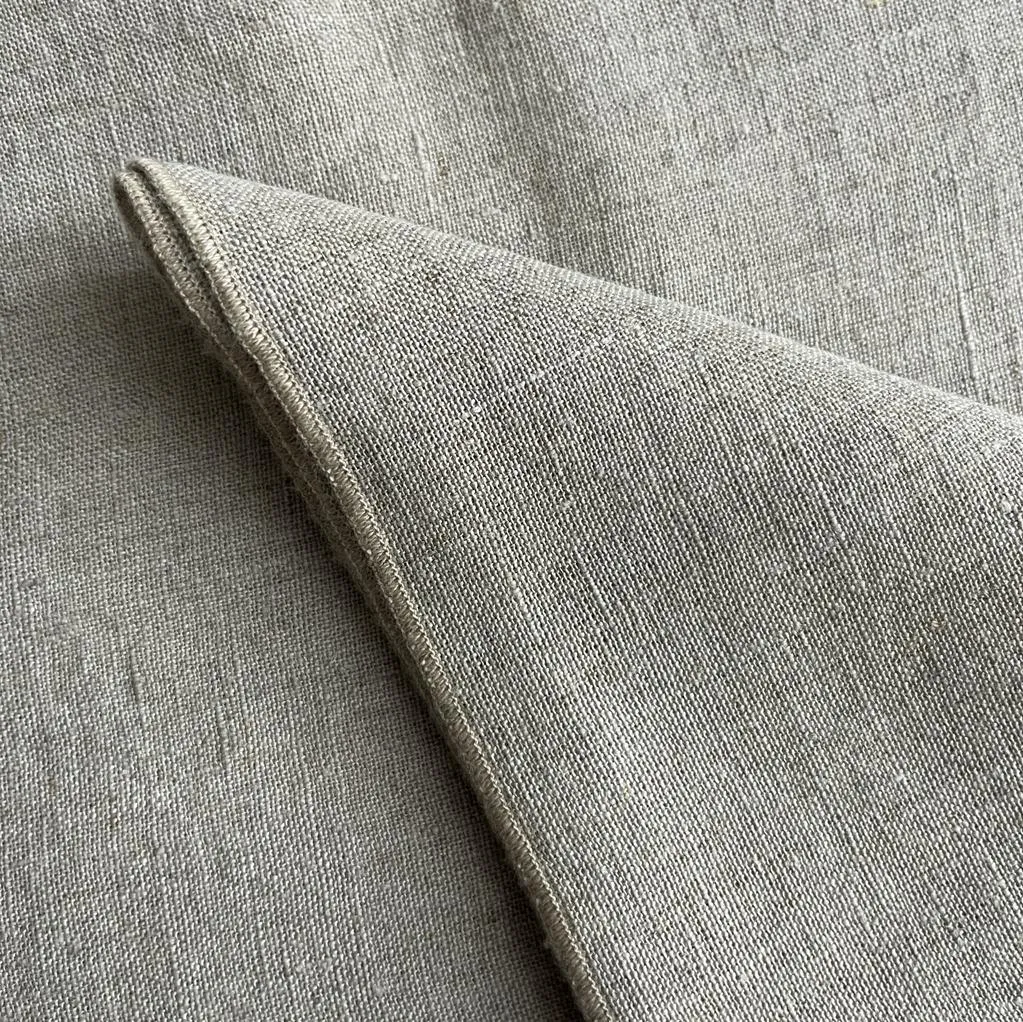 Pure Linen Napkin with Natural Overlocked Edge - Various Colours