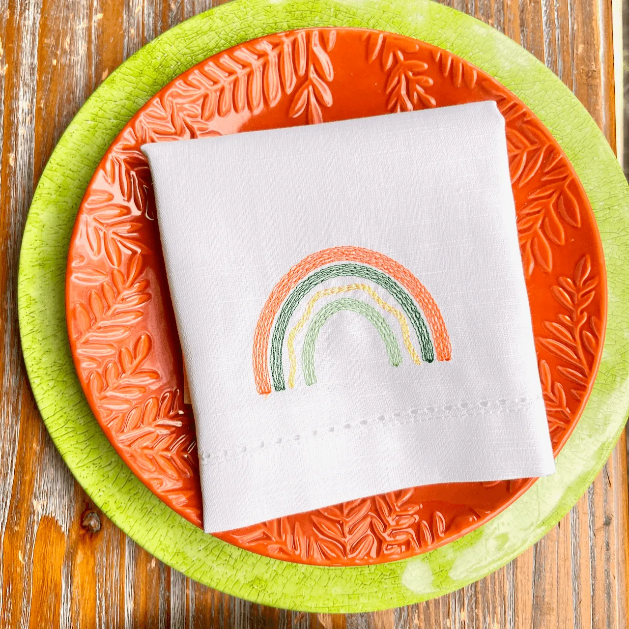 Rainbow Cloth Napkins, Set of 4