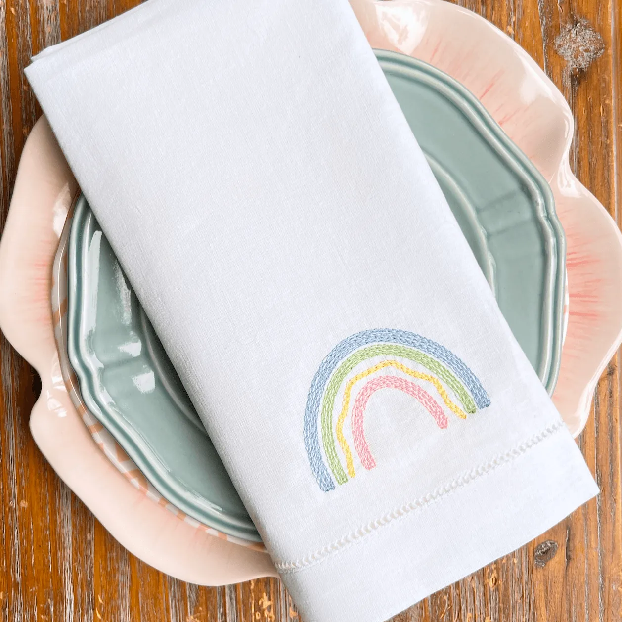 Rainbow Cloth Napkins, Set of 4