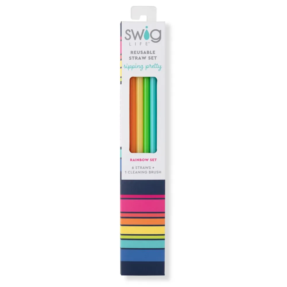 Rainbow Reusable Straw Set