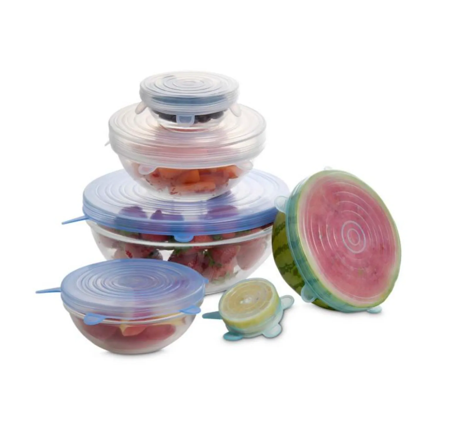 Reusable Stretch Food Storage Lids – 12-Piece Set