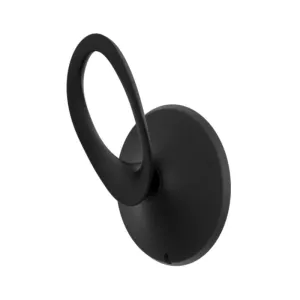 Rhen 2.28" Flat Oval Robe Hook in Matte Black