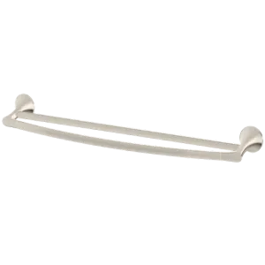 Rhen 26.28" Flat Arch Double Towel Bar in Brushed Nickel