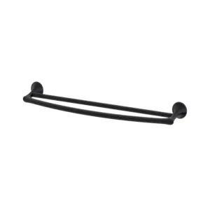 Rhen 26.28" Flat Arch Double Towel Bar in Matte Black