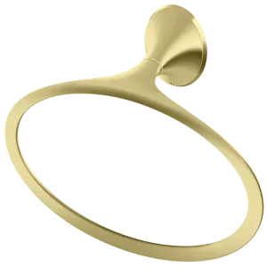 Rhen 9.31" Flat Oval Towel Ring in Brushed Gold