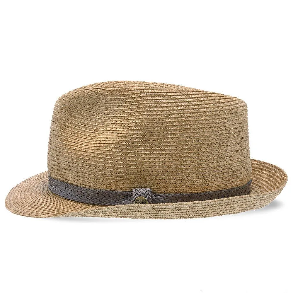 Sandbar - Walrus Hats Paper Braid Straw Fedora Hat w/ Grey Band