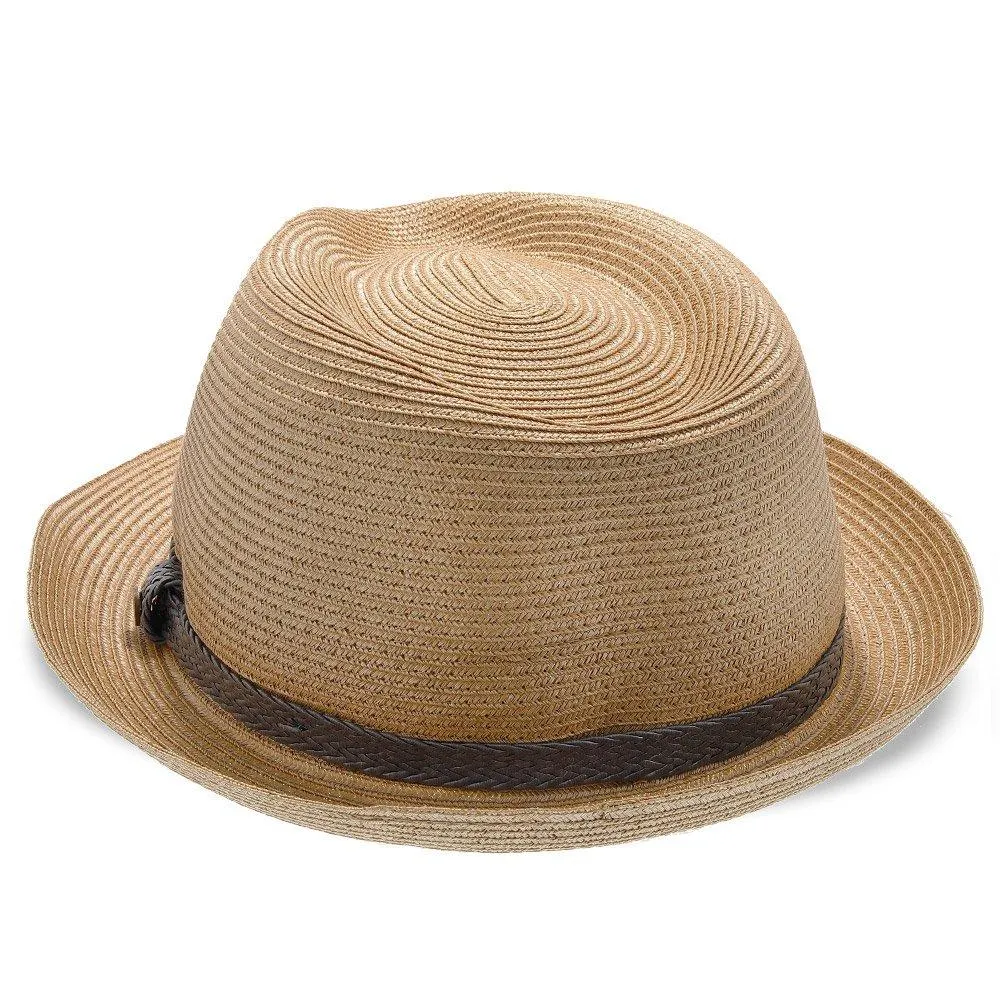 Sandbar - Walrus Hats Paper Braid Straw Fedora Hat w/ Grey Band