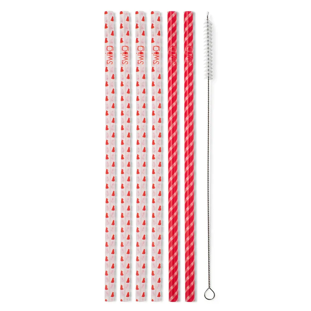 Santa Baby   Candy Cane Reusable Straw Set