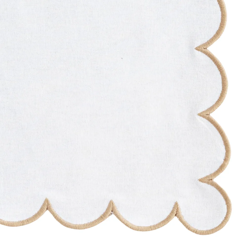 Scalloped Edge Napkins - Cut Work Napkin