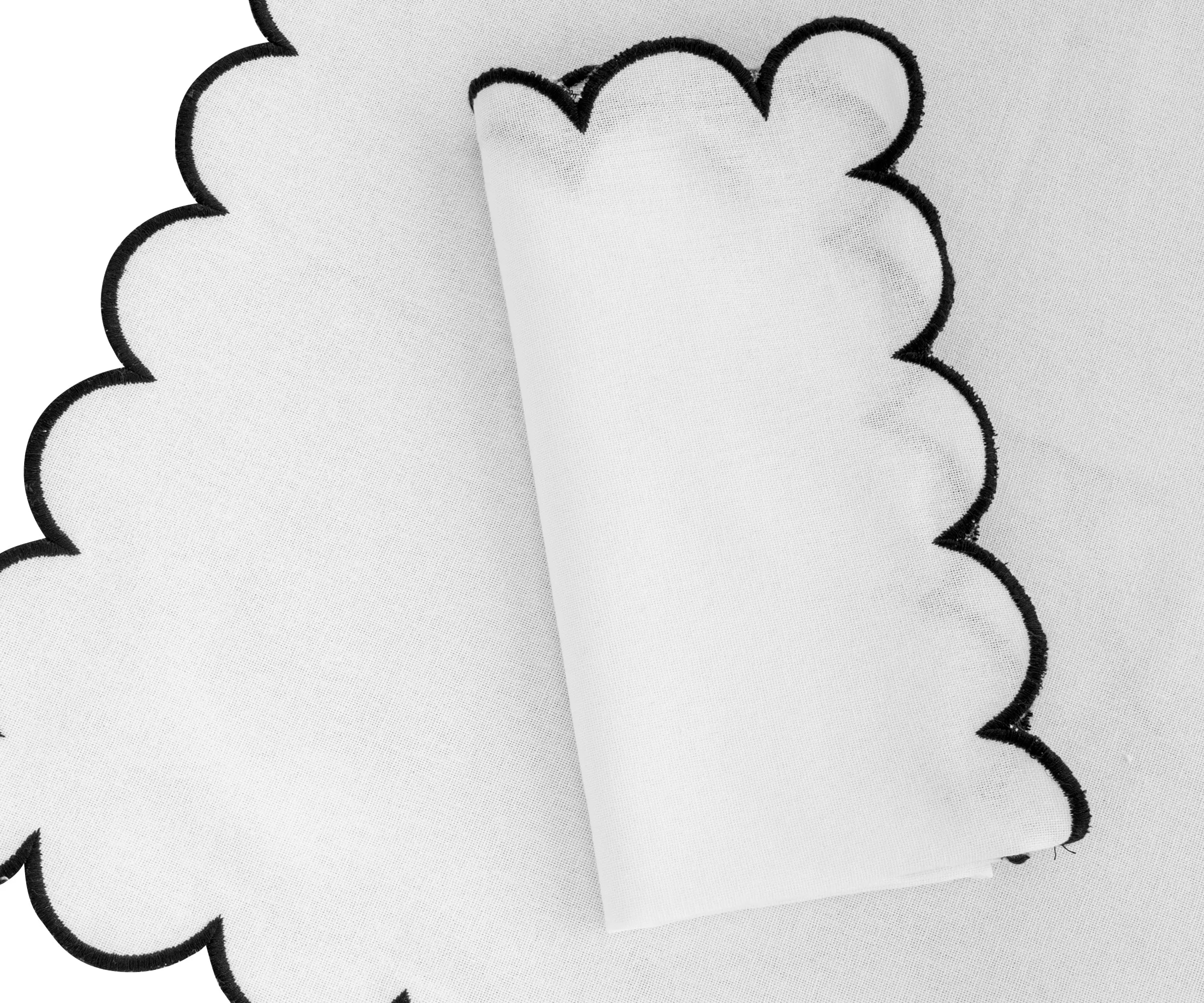 Scalloped Edge Napkins - Cut Work Napkin