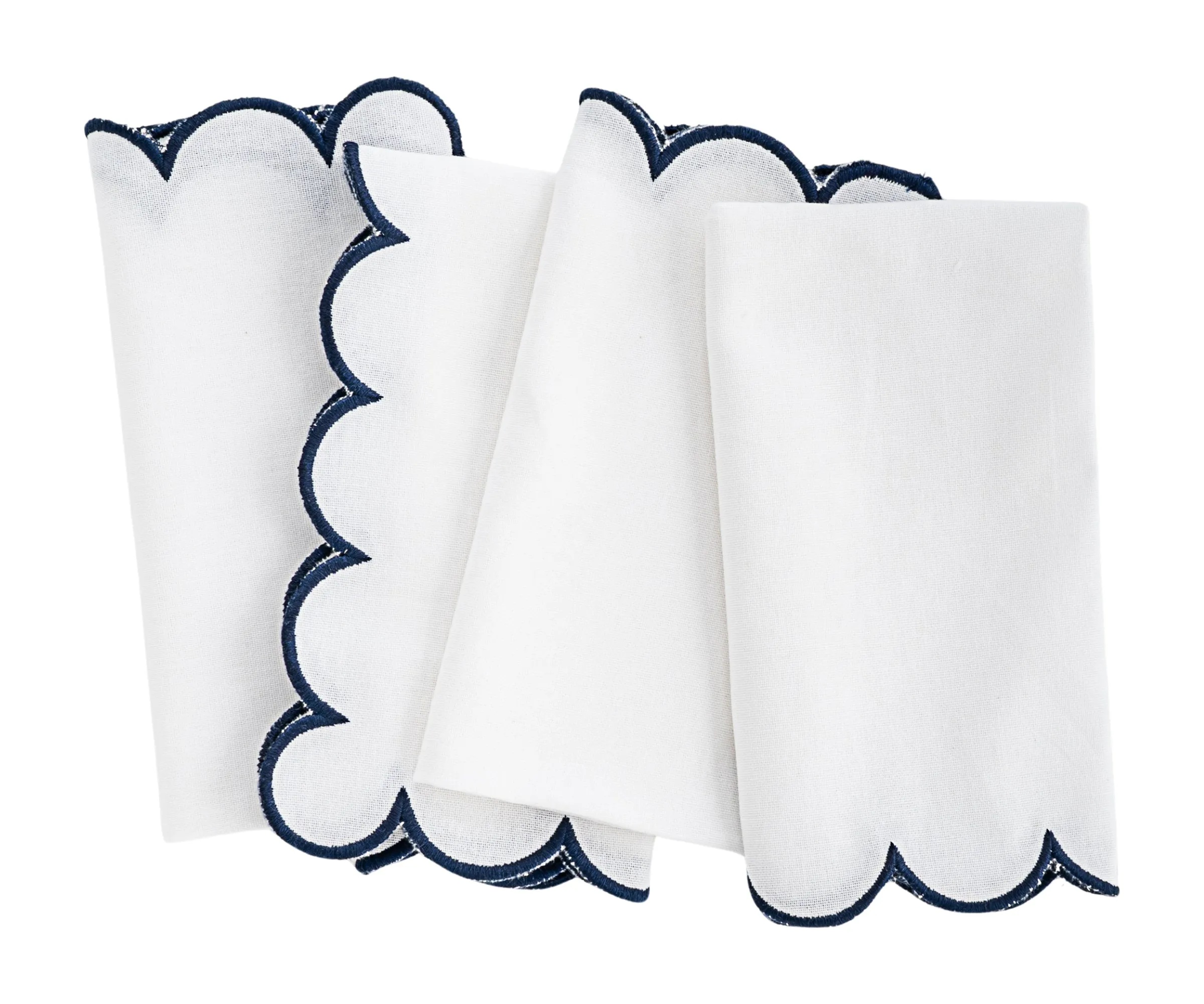 Scalloped Edge Napkins - Cut Work Napkin