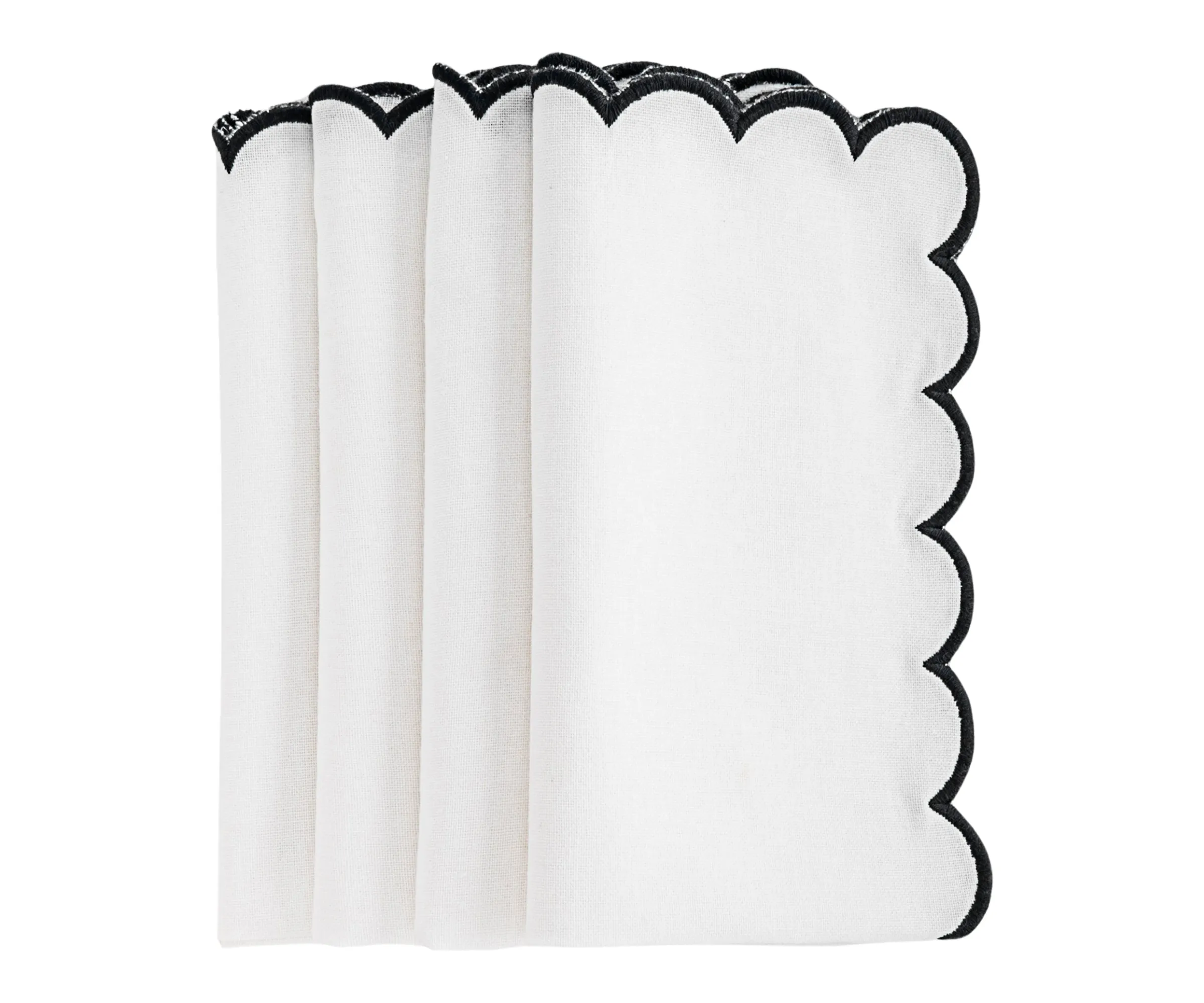 Scalloped Edge Napkins - Cut Work Napkin