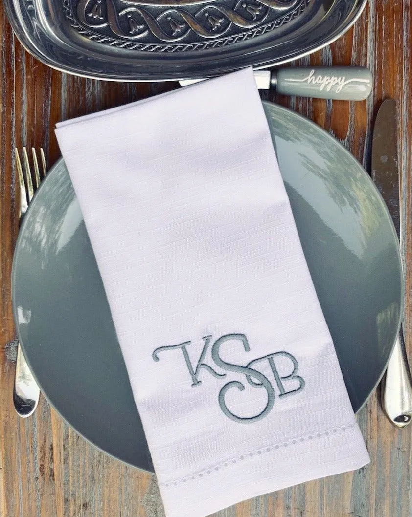 Sienna Monogrammed Cloth Dinner Napkins - Set of 4 napkins