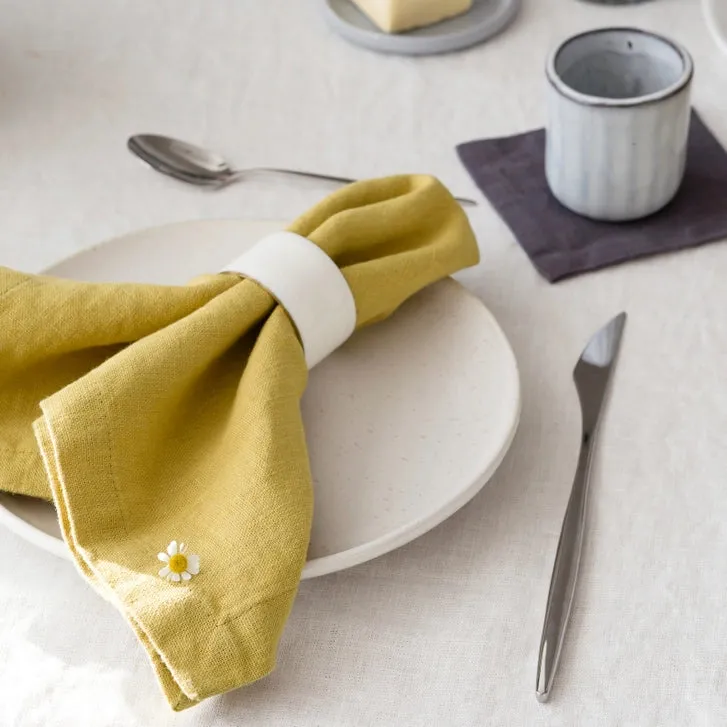 Solid Color Linen Napkins - Set of 6