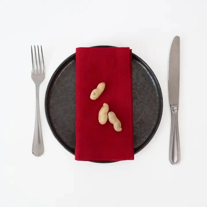 Solid Color Linen Napkins - Set of 6