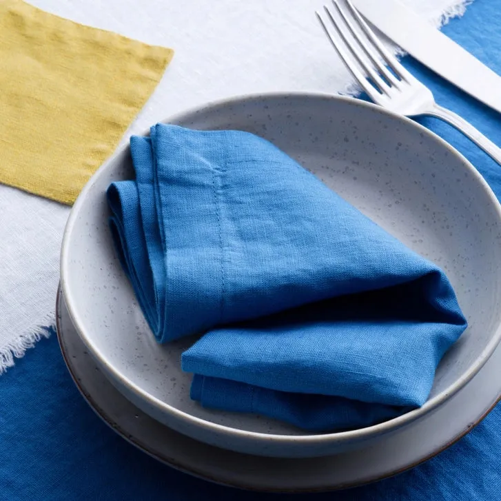 Solid Color Linen Napkins - Set of 6