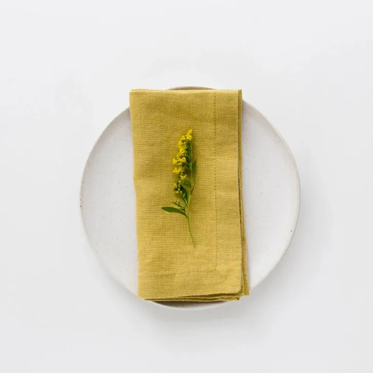 Solid Color Linen Napkins - Set of 6