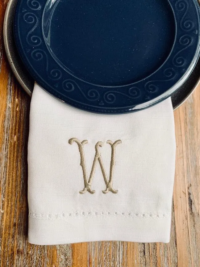 Southern Monogrammed Cloth Dinner Napkins - Set of 4 napkins