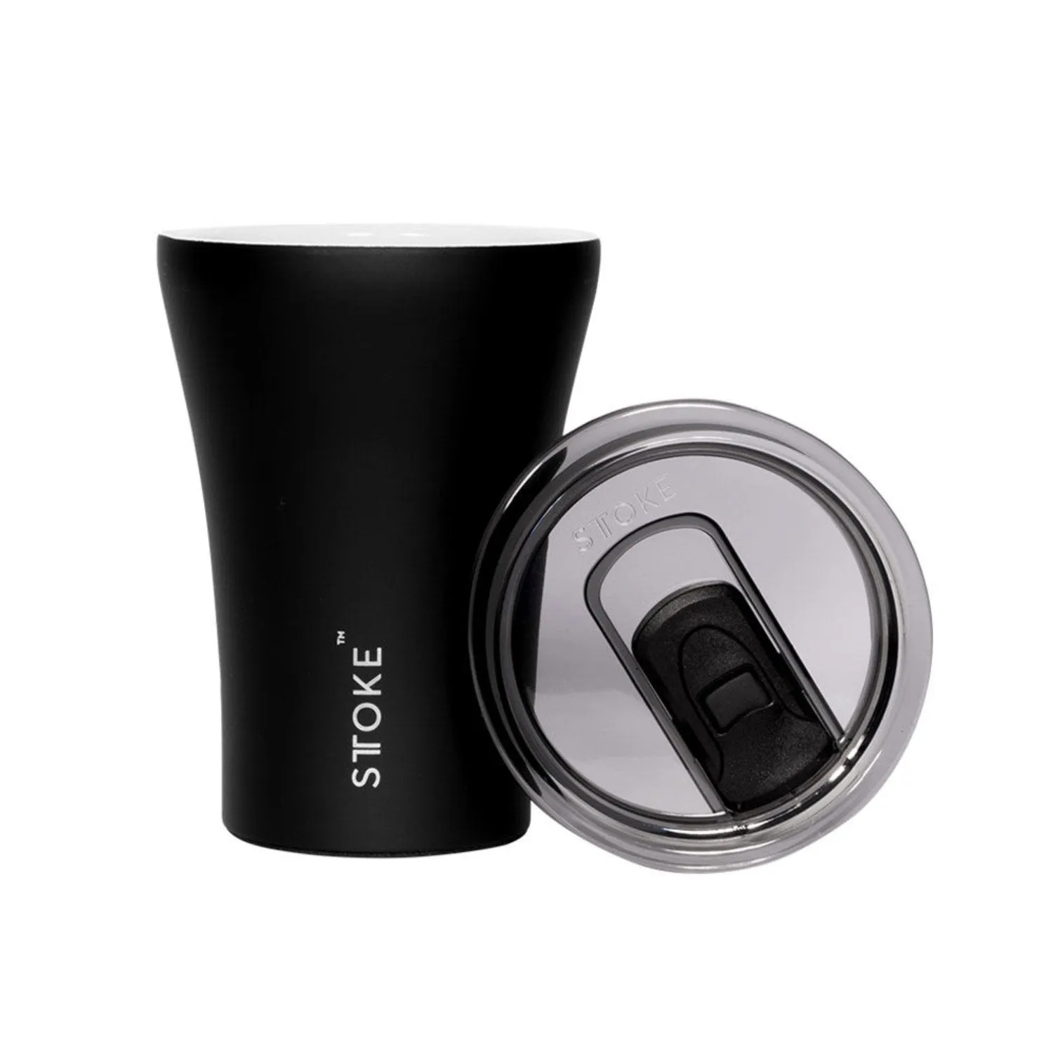 sttoke | ceramic reusable cup 8oz | luxe black - LC