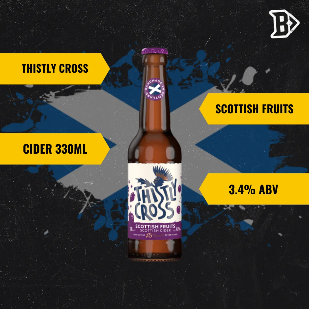 Thistly Cross Scottish Fruits Craft Cider 330ml Bottles - 4.0% ABV (12 Pack)