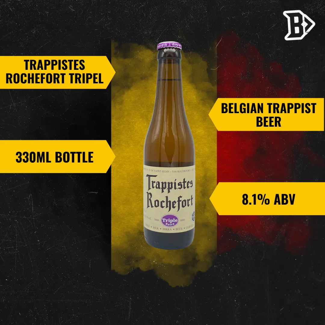 Trappistes Rochefort Tripel Belgian Trappist Beer 330ml Bottles - 8.1% ABV (12 Pack)