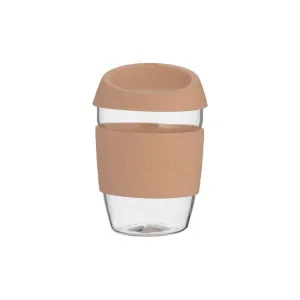 Typhoon 400ml Pink Reusable Glass Coffee Cup